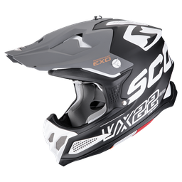 Casco Scorpion VX-22 Air Updown Mate Negro-Blanco-Gris