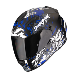 Casco Scorpion Exo-491 Spector Mate Negro Azul