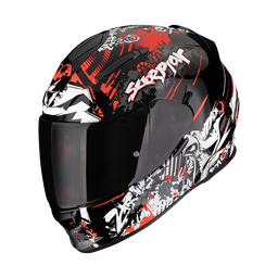 Casco Scorpion Exo-491 Spector Negro Rojo