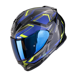 Casco Scorpion Exo-491 Zumo Negro Azul Amarillo Neón