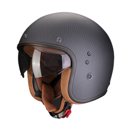 Casco Scorpion Belfast Evo Carbon Liso Mate Negro