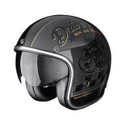 Casco Scorpion Belfast Evo Carbon Zippy Negro-Oro