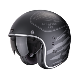 Casco Scorpion Belfast Evo Dawg Mate Negro-Plata