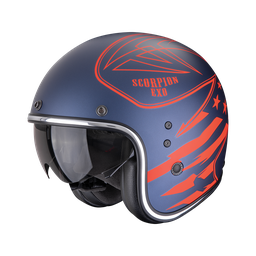Casco Scorpion Belfast Evo Dawg Mate Azul-Rojo