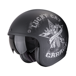 Casco Scorpion Belfast Evo Hangar Mate Negro-Plata