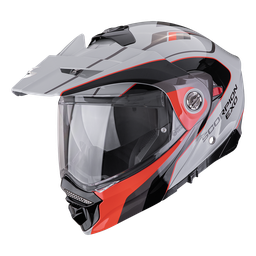 Casco Scorpion Adx-2 Kamps Gris-Rojo