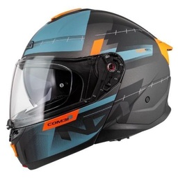 Casco Modular NZI Combi 3 Duo Metric Antracita Azul Mate