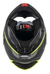 Casco Modular NZI Combi 3 Duo Orbe Negro Antracita Amarillo Mate