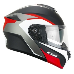 Casco Modular CGM 568G BER Dresda Negro Rojo Mate