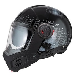 Casco Modular NZI Minimod Duo Meta Negro Plata