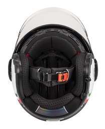 Casco Jet NZI Ringway 2 Duo Skyline Negro Blanco Italy