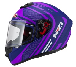 Casco Integral NZI Trendy 2 Connected Oscuro Azul Rosa Mate