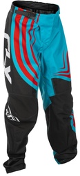 Pantalón infantil FLY RACING F-16 - Cian / Negro / Rojo