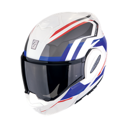 Casco Scorpion Exo-Tech Evo Furio Blanco-Rojo-Azul