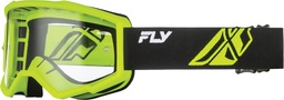Gafas FLY RACING Focus negro/amarillo neón - Lente transparente