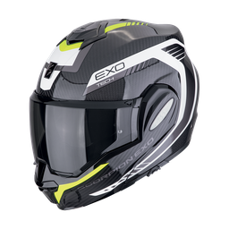 Casco Scorpion Exo-Tech Evo Carbon Cosy Negro-Amarillo Neón