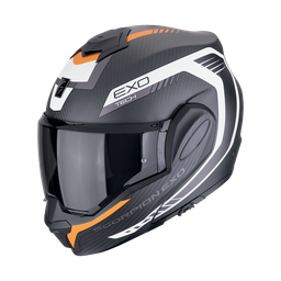 Casco Scorpion Exo-Tech Evo Carbon Cosy Mate Negro-Naranja