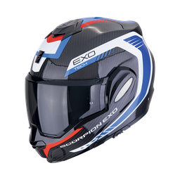 Casco Scorpion Exo-Tech Evo Carbon Cosy Negro-Azul-Rojo