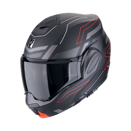 Casco Scorpion Exo-Tech Evo Conquer Mate Negro-Rojo