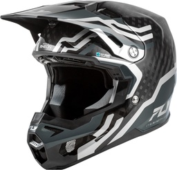 FLY RACING Casco FLY RACING Formula S Carbon Byte - Black Carbon/gris/plata - XL Gris & Gris & Negro & Plata