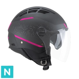 Casco Jet CGM 116X AIR City Negro Fucsia Flúor Mate