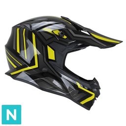 Casco Integral CGM 367G Mud-x Fury Negro Gris Amarillo