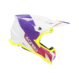 Casco Acerbis T711 Blanco/Morado